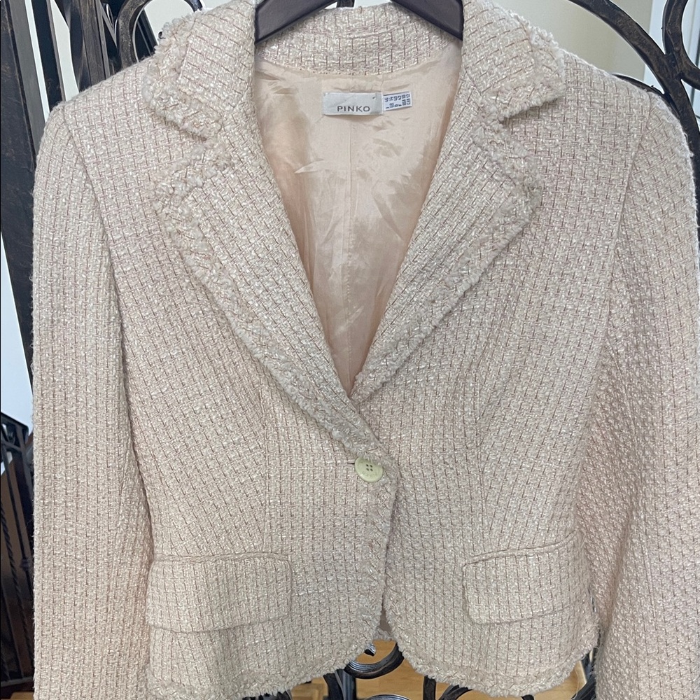 Pinko Women's Elegant Cream Blazer